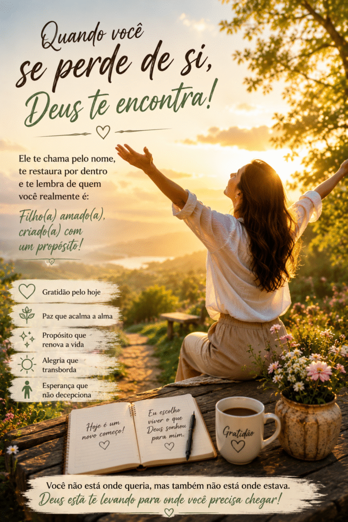 Quando você se perde de si, Deus te encontra